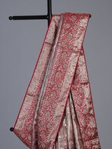 Red kanjivaram tissue silk bridal festive saree for women