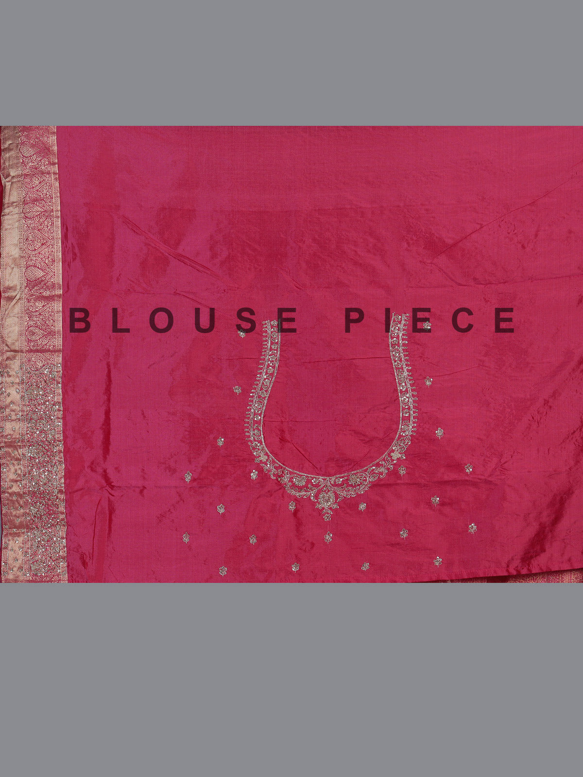 Rani pink kanjivaram silk bird motif festive designer saree