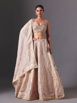 Lilac purple silk designer lehenga choli with elegant dupatta style