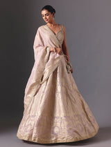 Lilac purple silk designer lehenga choli with elegant dupatta style