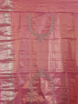 Grey kanjivaram silk contrast border festive designer saree women
