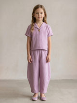 Onion pink balloon pants co-ord set for girls