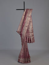 Wine kanjivaram silk festive wedding saree for women