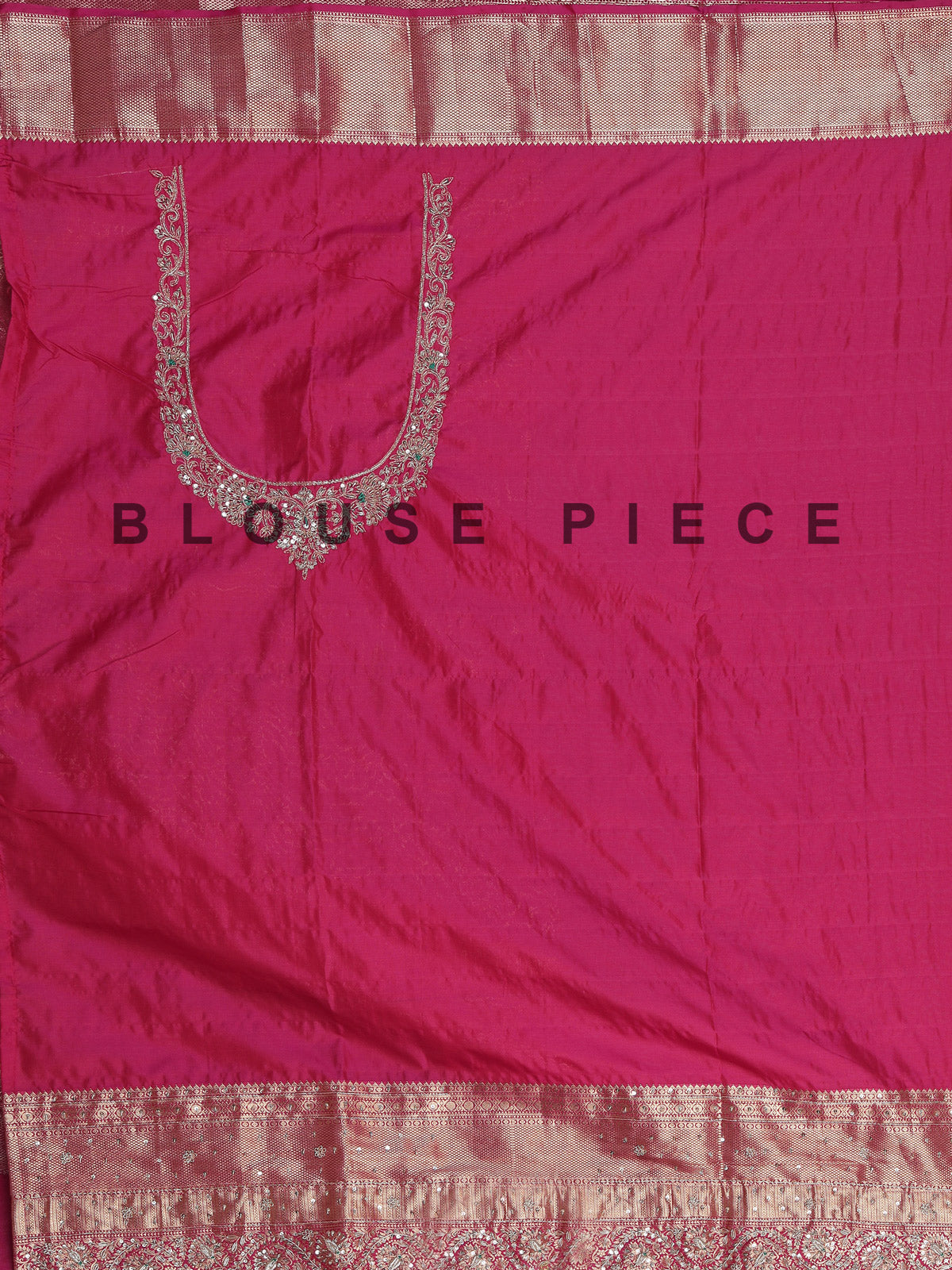 Rani pink kanjivaram silk floral festive saree for women