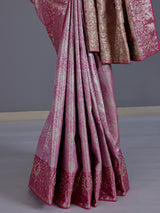 Rani pink kanjivaram silk festive saree women