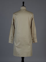 Beige silk solid festive kurta suit for men with classic mandarin collar