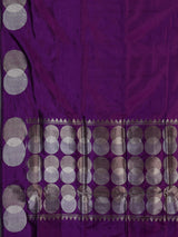 Purple soft silk saree with rich zari border design