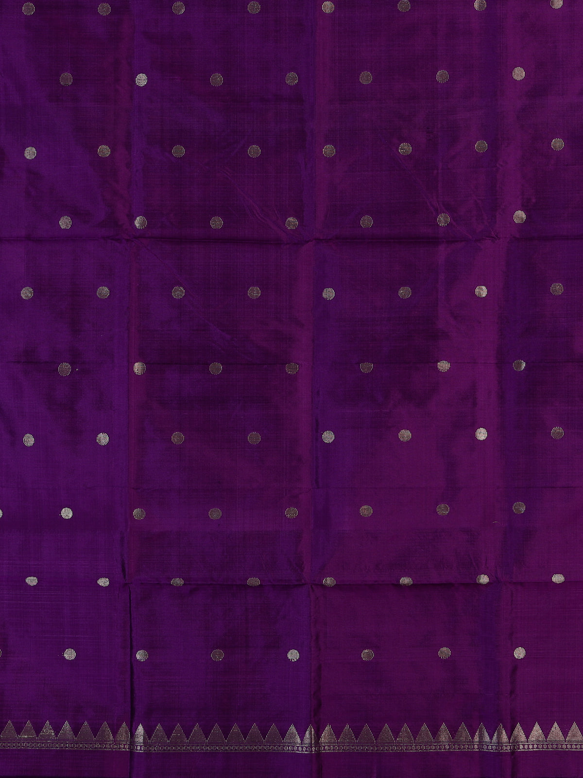 Purple soft silk saree with rich zari border design