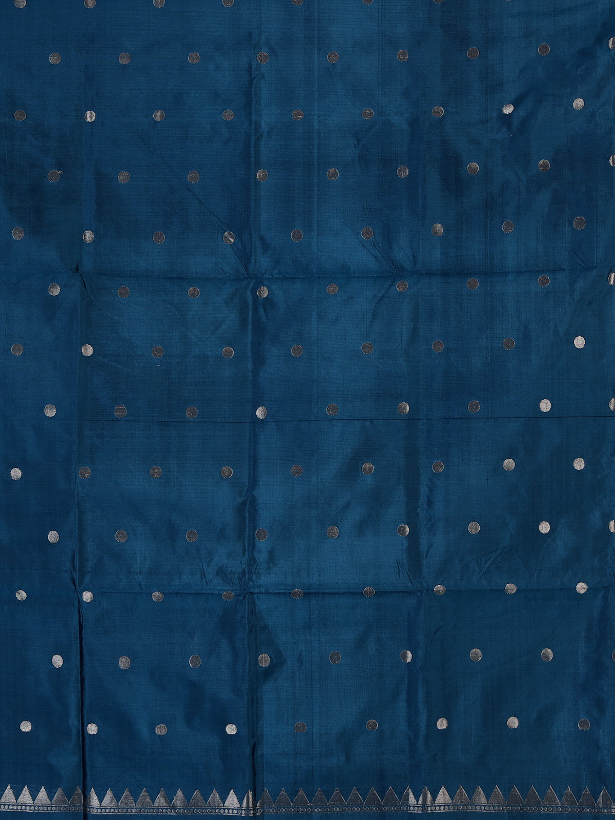 Blue soft silk saree with elegant zari border and pallu