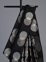 Black soft silk saree with elegant zari border and pallu