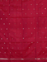 Rani pink soft silk saree with designer zari border pallu
