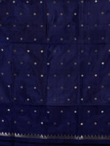 Navy blue soft silk saree with rich zari border elegance