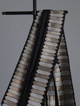 Black satin silk saree with rich zari border and pallu