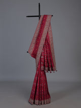 Rani pink pure hyderabadi patola silk designer festive saree