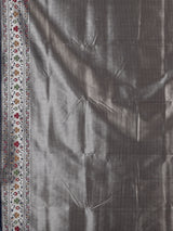 Navy paithani silk saree with floral zari woven elegance