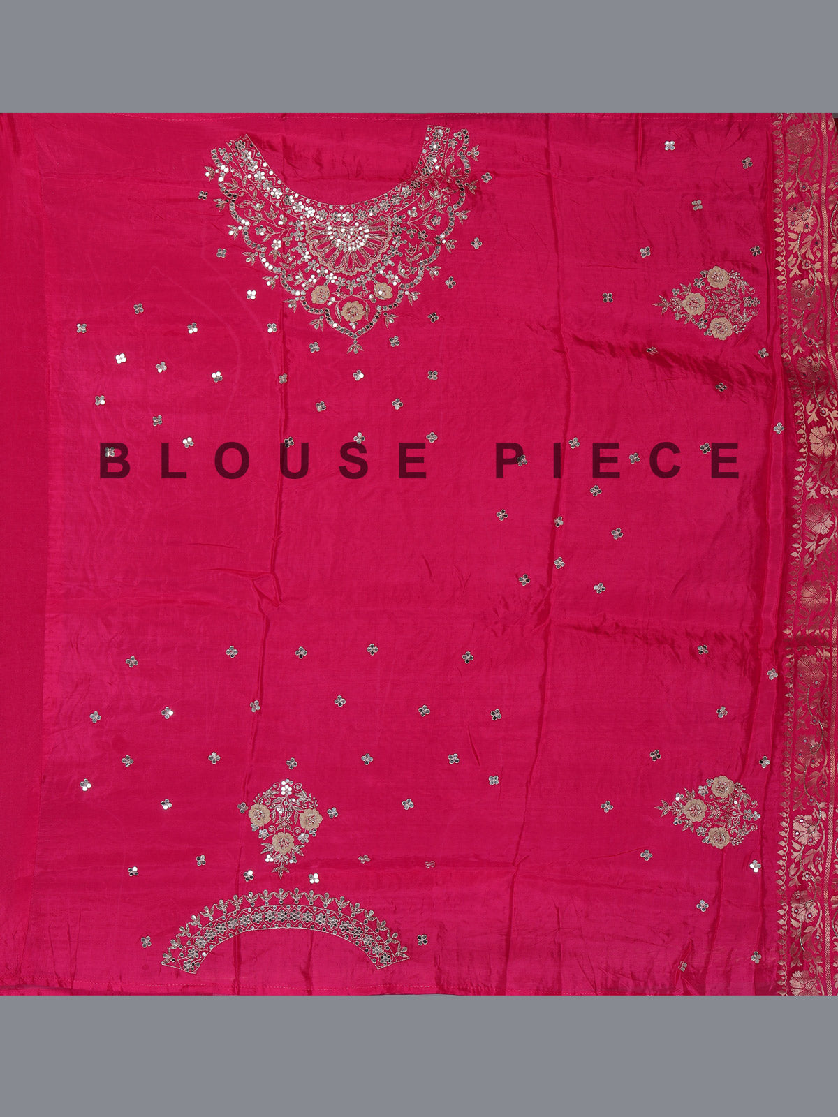 Rani pink dola satin silk bandhej printed festive saree