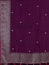 Purple dola silk saree with elegant butti pallu design
