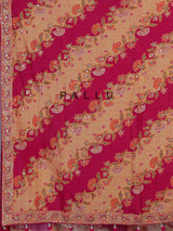 Rani pink rankat dola silk printed designer festive saree