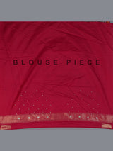 Red art patola silk saree with exquisite handcrafted embellishments