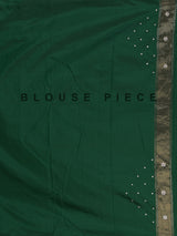 Green art patola silk saree with rich zardosi handwork