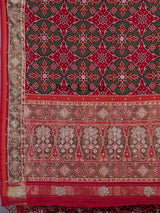 Maroon art patola silk saree with elegant traditional craftsmanship