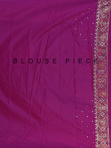 Magenta art patola silk saree with stone embellished elegance