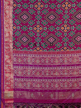 Magenta art patola silk saree with stone embellished elegance