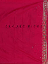 Maroon rani pink art patola silk designer festive saree