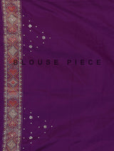 Purple art patola silk saree with rich zardosi detailing