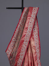 Blue kanjivaram tissue silk saree with floral festive zari detailing