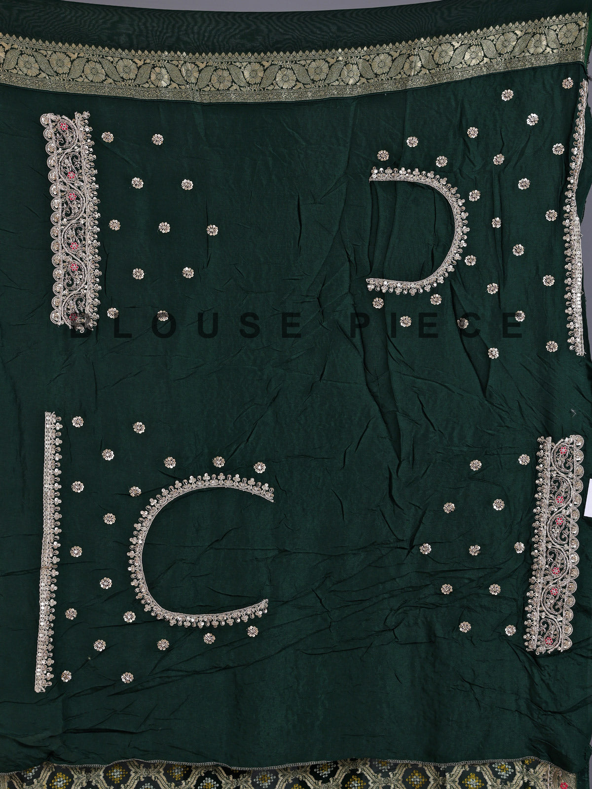 Green bandhani semi georgette saree with tassel pallu elegance