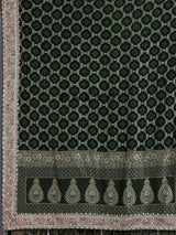Green bandhani semi georgette saree with tassel pallu elegance