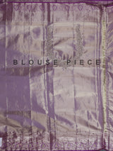 Pastel lilac purple kanjivaram tissue silk saree with zari elegance