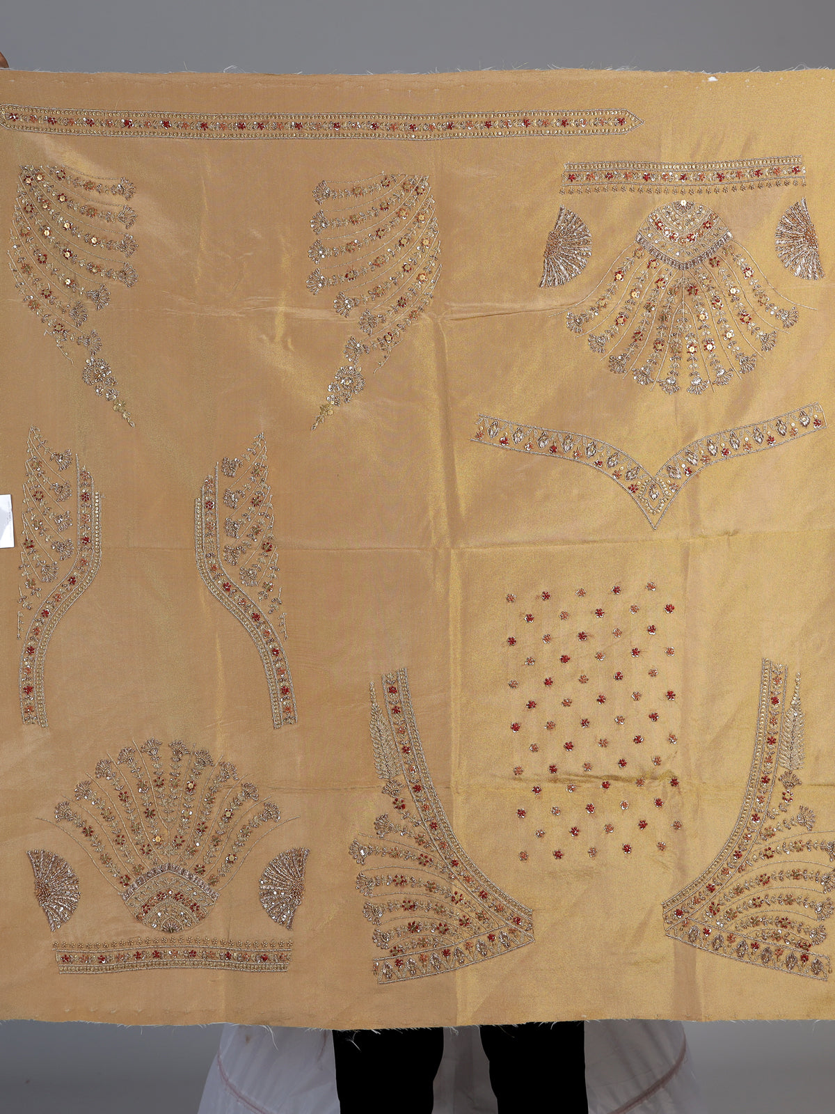 Royal golden silk unstitched lehenga choli with double dupatta