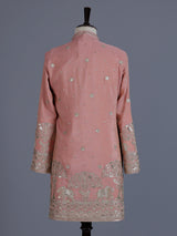 Onion pink elegant wedding mens kurta suit