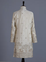 Cream premium festive wear mens kurta pant