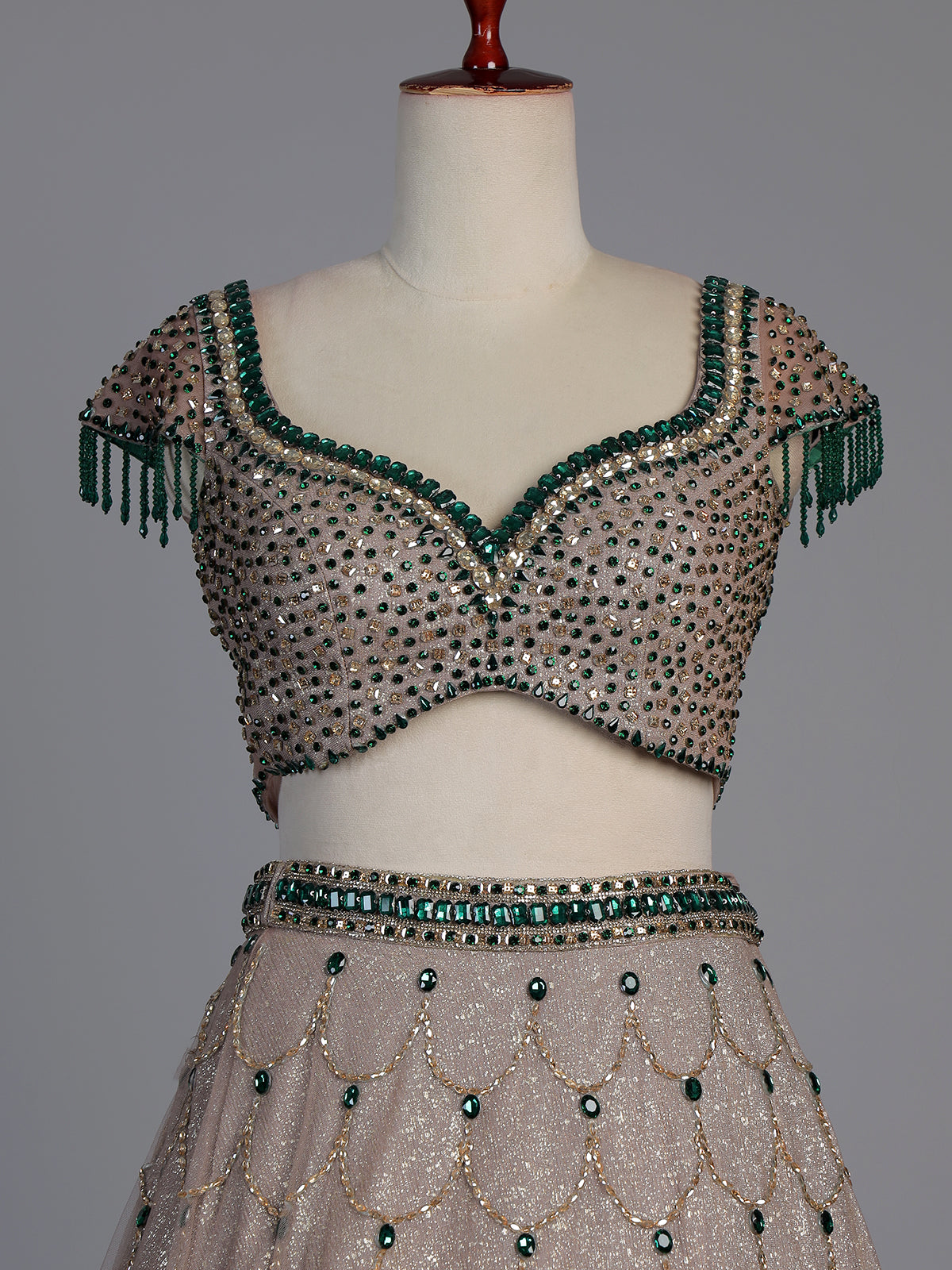 Blush pink luxury embroidered lehenga choli