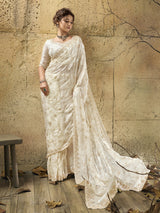 White luxe elegance designer saree