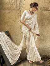 White luxe elegance designer saree
