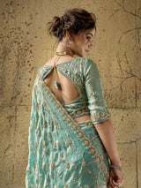 Sky blue radiant sparkle saree