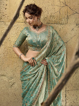 Sky blue radiant sparkle saree