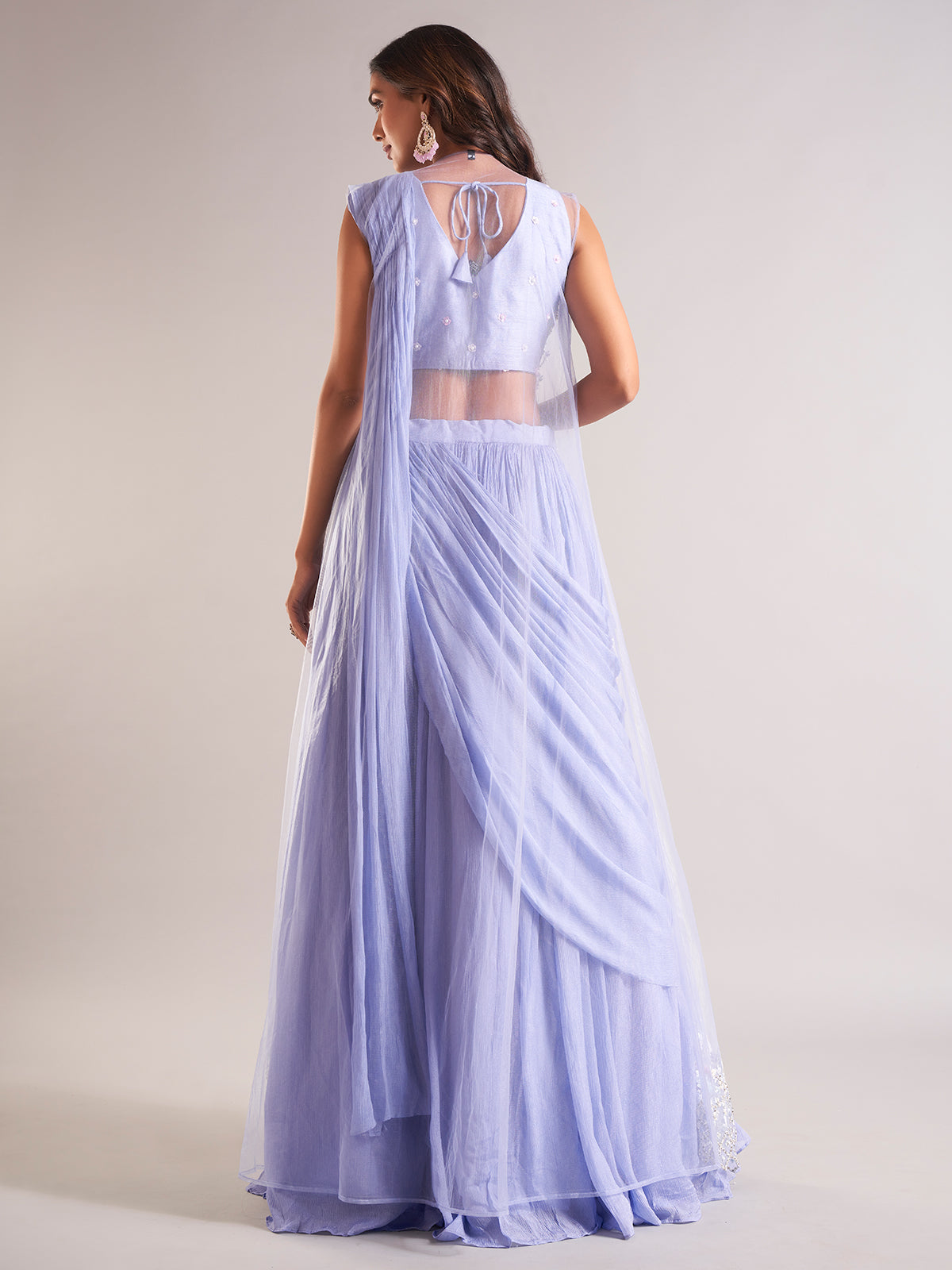 Purple lehenga choli in georgette fabric