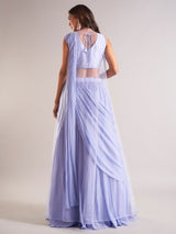Purple lehenga choli in georgette fabric