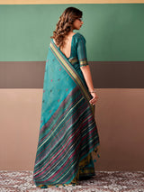 Mint blue classic festive saree