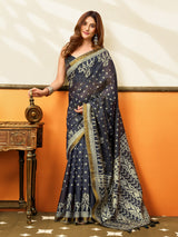 Black classic tribal cotton saree