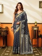 Black classic tribal cotton saree
