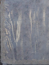 Grey floral mandala tissue silk saree women