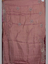 Pink dual tone sequin tissue silk saree women