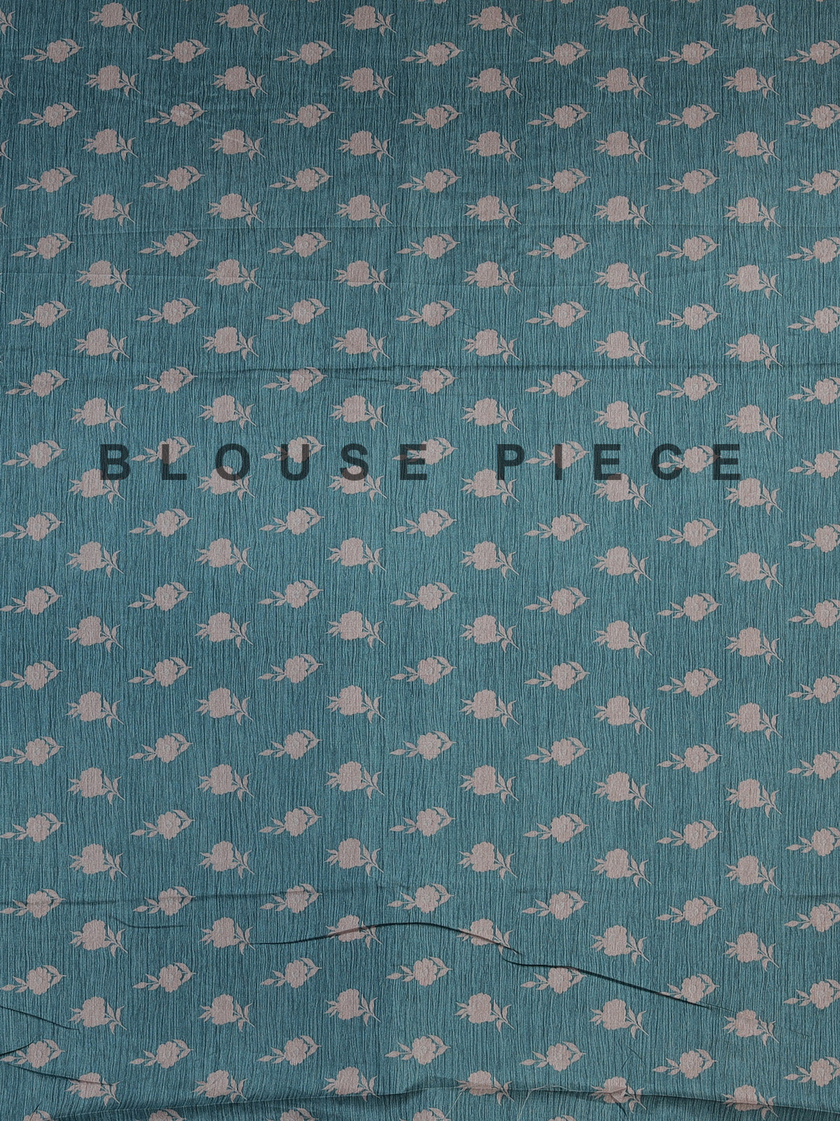 Blue art silk saree with floral elephant printed motifs