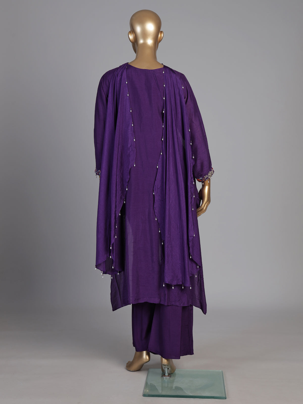 Purple designer choker dupatta suit for women